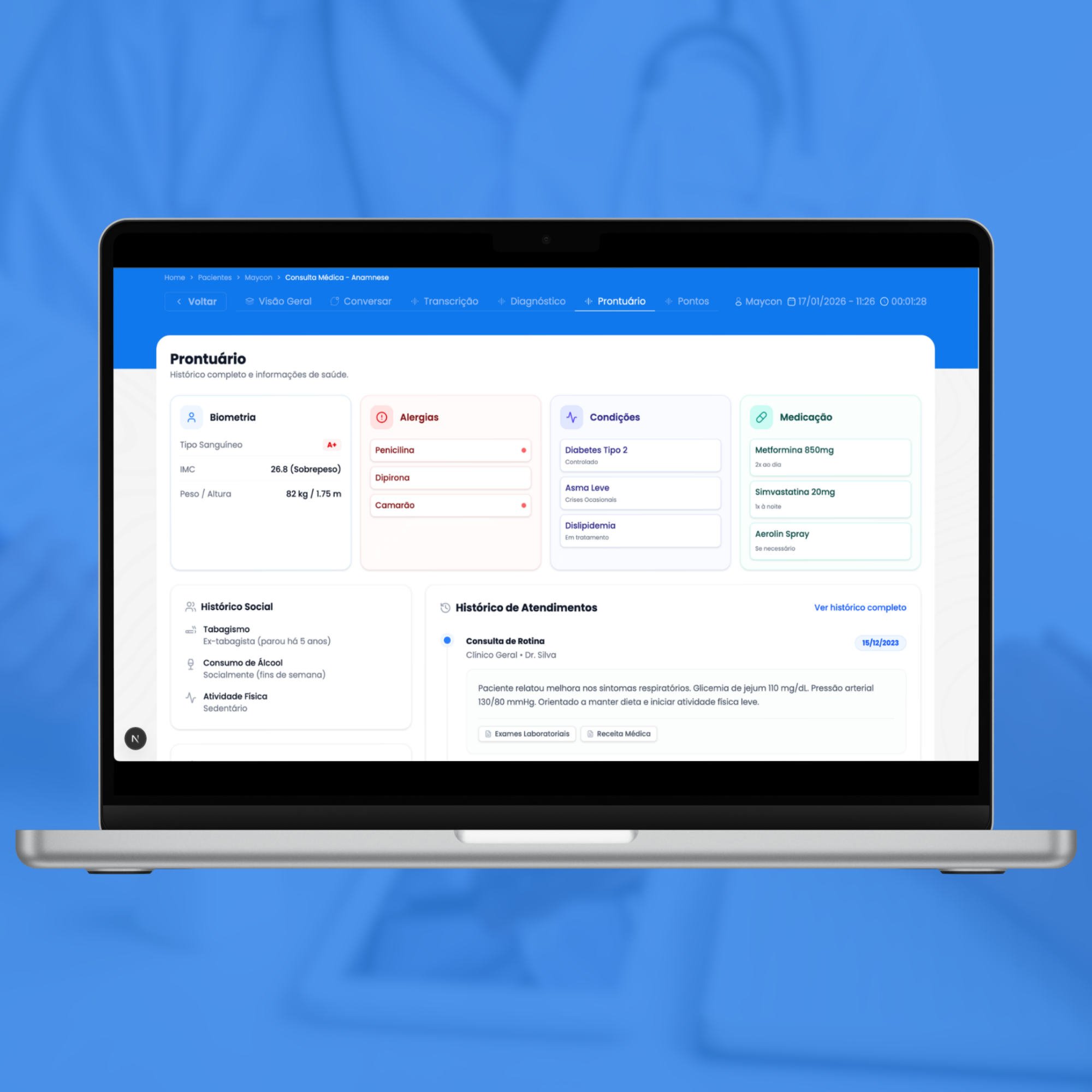 Receba o Prontuário